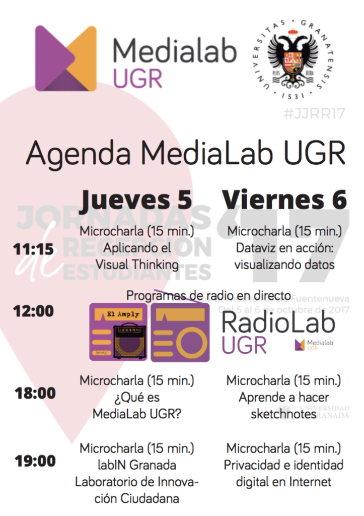 Agenda Medialab UGR Jornadas de Recepción de Estudiantes 2017 UGR